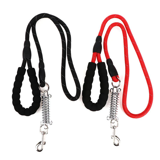 Dog Leash Lead Rope Foam Grip Steel Spring Buckle Clip Assorted Colours 6717 (Parcel Rate)