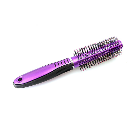 Plastic Round Hair Brush 22 cm Assorted Colours 2187 (Parcel Rate)