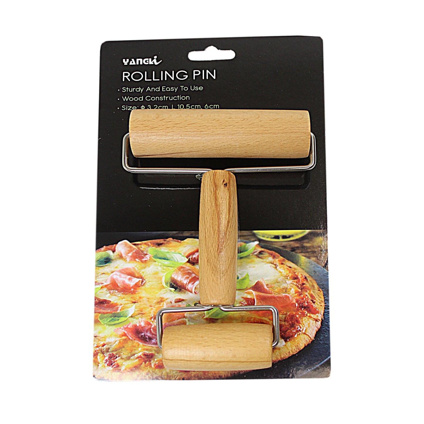 Double Sided Wooden Dough Rolling Pin 10.5 x 6 cm 4666 A (Parcel Rate)