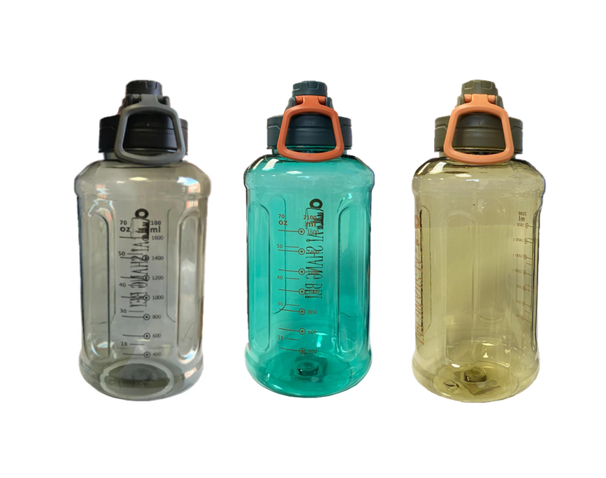 Plastic Gym Water Drinking Bottle 2L Assorted Colours SG9141 (Parcel Rate)