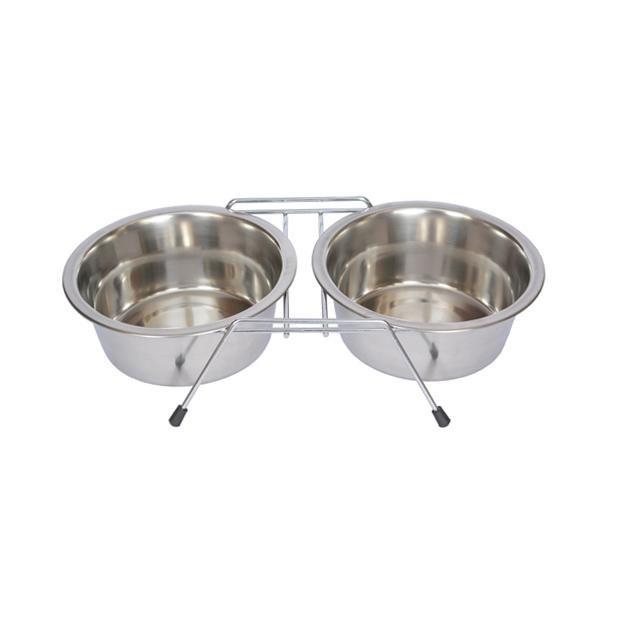 SS double diner 3qt 2 bowls  st9056 (Parcel Rate)