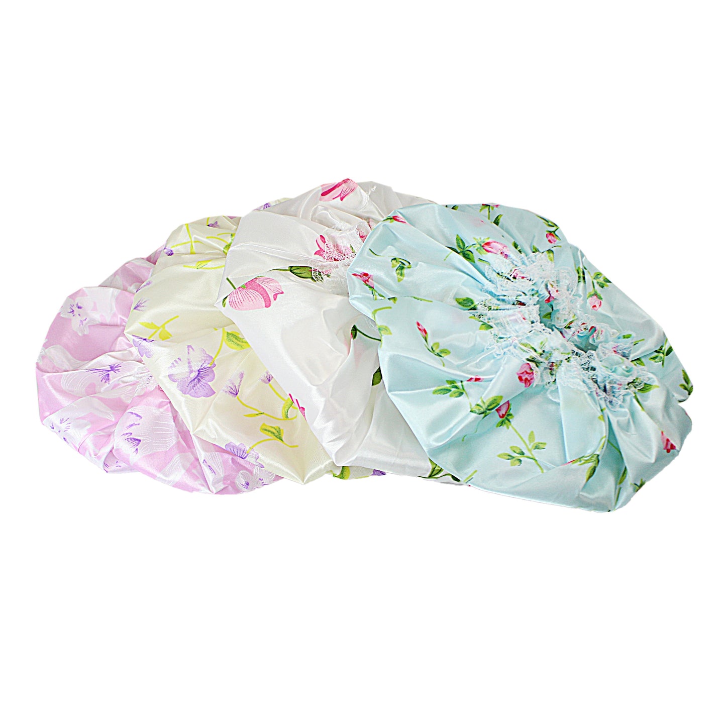 Reusable Shower Cap Floral Print Assorted Colours 0342 (Large Letter Rate)