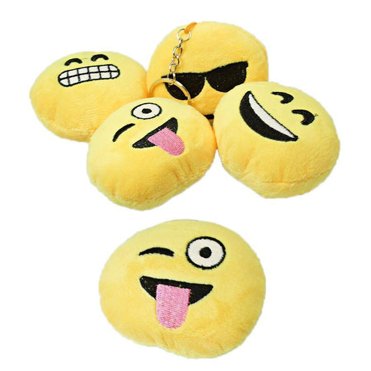 Soft Smiley Face Emoji Keychain Keyring Assorted Designs 4958 (Large Letter Rate)