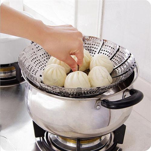 Stainless Steel Vegetable Food Steamer Basket Bowl 11" 5208 A (Parcel Rate)