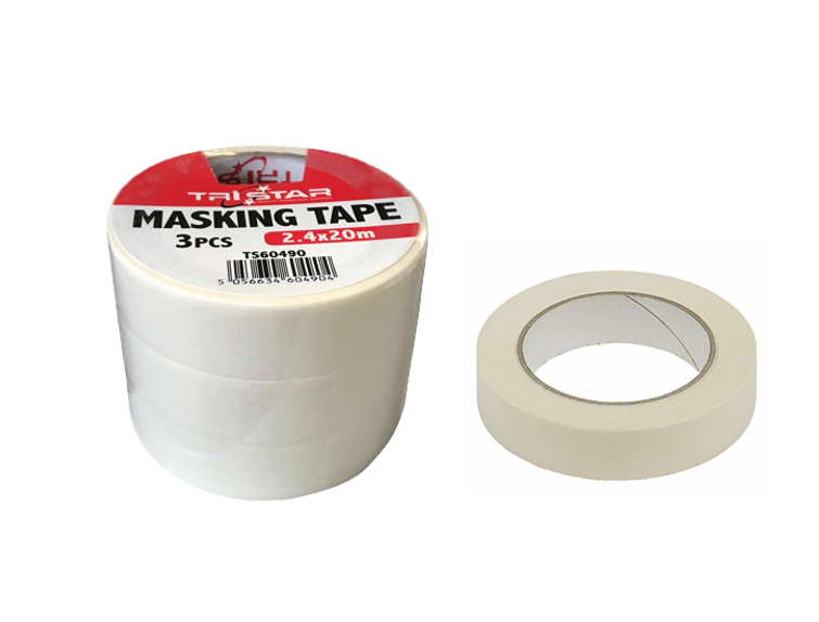 Masking Tape 24mm x 20 Metre Pack of 3 TS60490 (Parcel Rate)