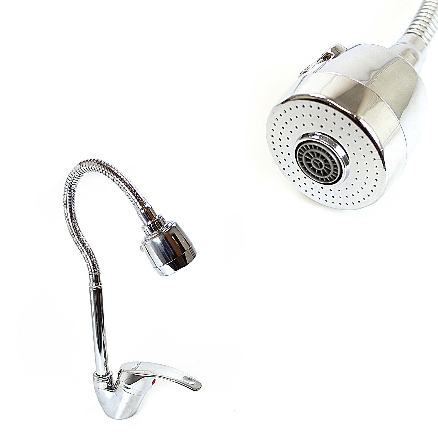 Kitchen Sink Flexible Sprayer Tap Water Spray Adapter Adjustable Pull Chrome 0848 (Parcel Rate)