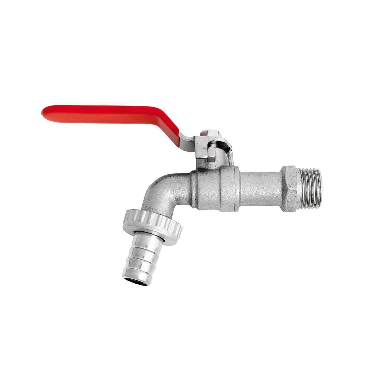 Garden Water Tap Lever Handle Hose Pipe Plug with Red Lever 1/2" 0623 (Parcel Rate)