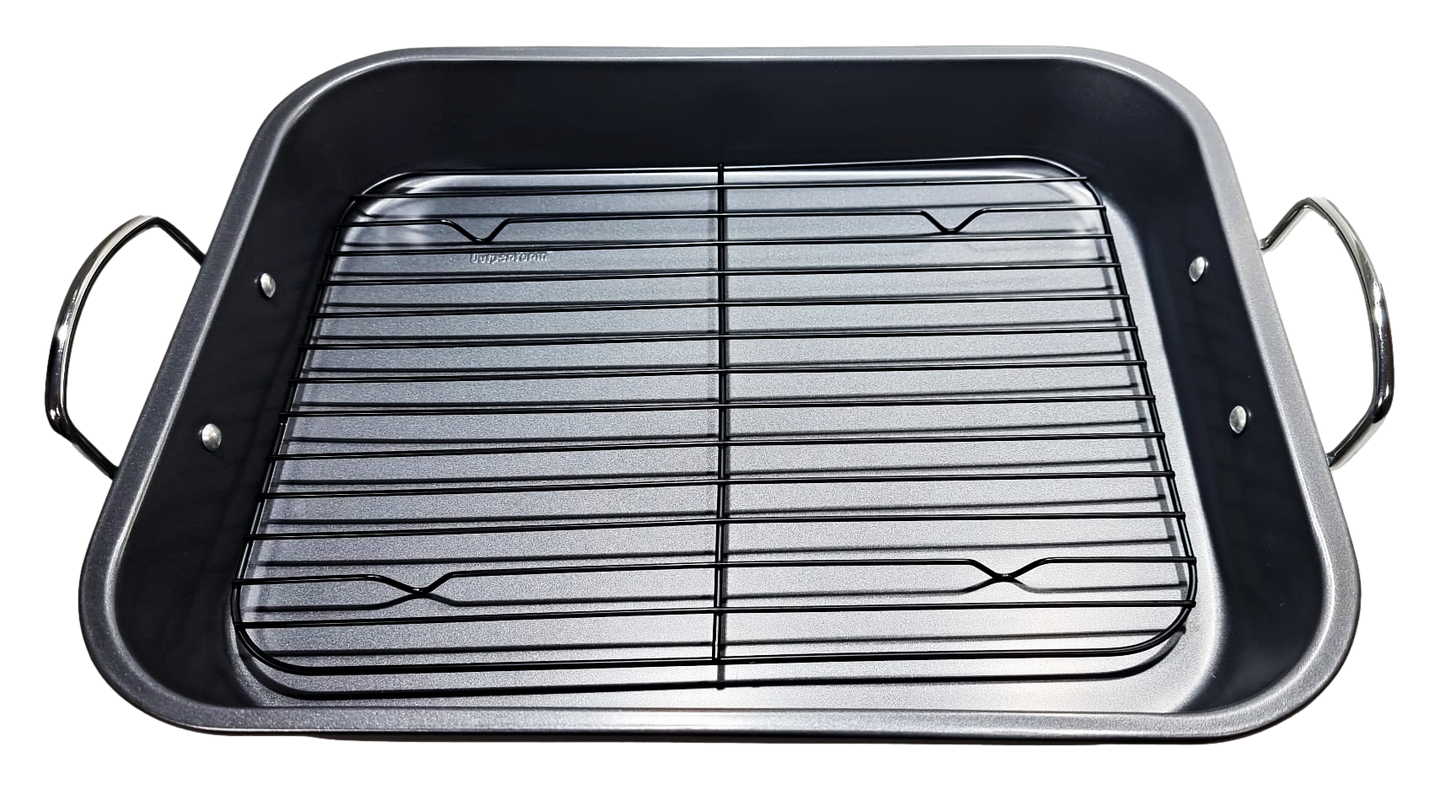 SQ Professional Non Stick Roasting Tray with Rack 37 x 29 x 5.5 cm / 3.5L 3164 (Parcel Rate)