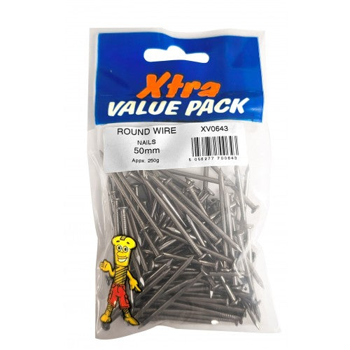 Round Wire Nails 50mm Approx. 250g 0643 (Parcel Rate)