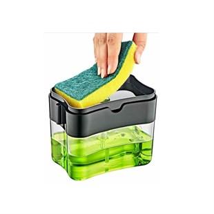 2-In-1 Counter Top Sink Soap Dispenser and Sponge Holder Caddy AK627 (Parcel Rate)