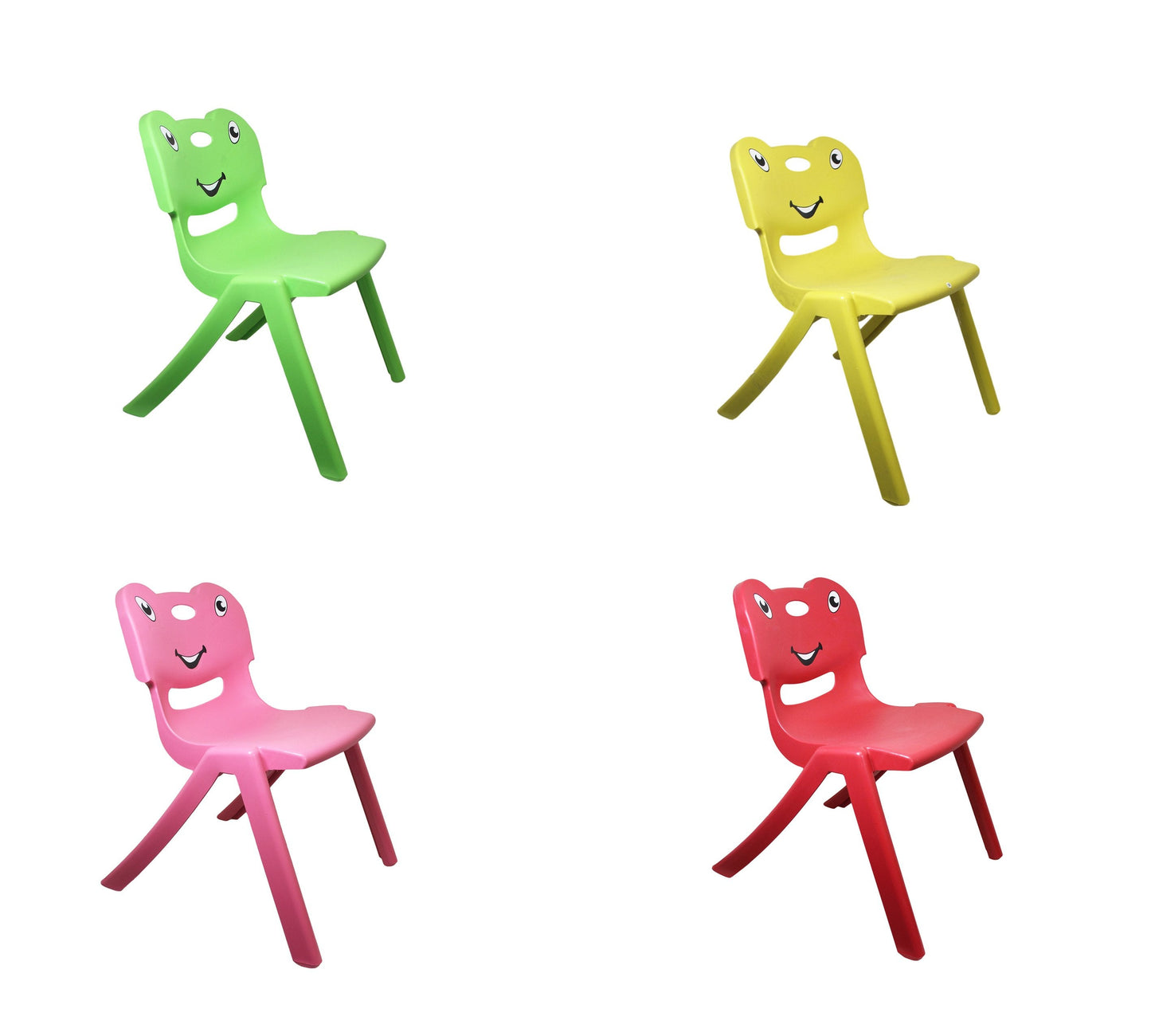 Gizem Children's Plastic Chair 50 x 26 cm Frog Animal Design Assorted Colours CT031 A (Big Parcel Rate)