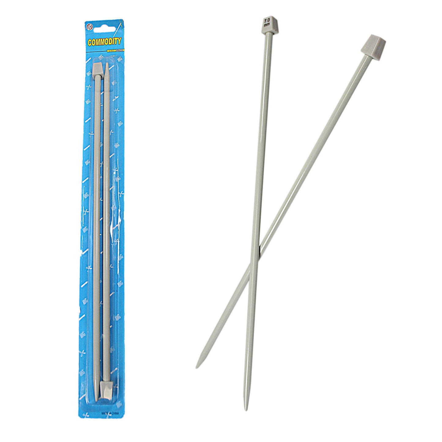 2 Pack Plastic Knitting Needles 7.0mm Size 36cm 00660 (Large Letter Rate)