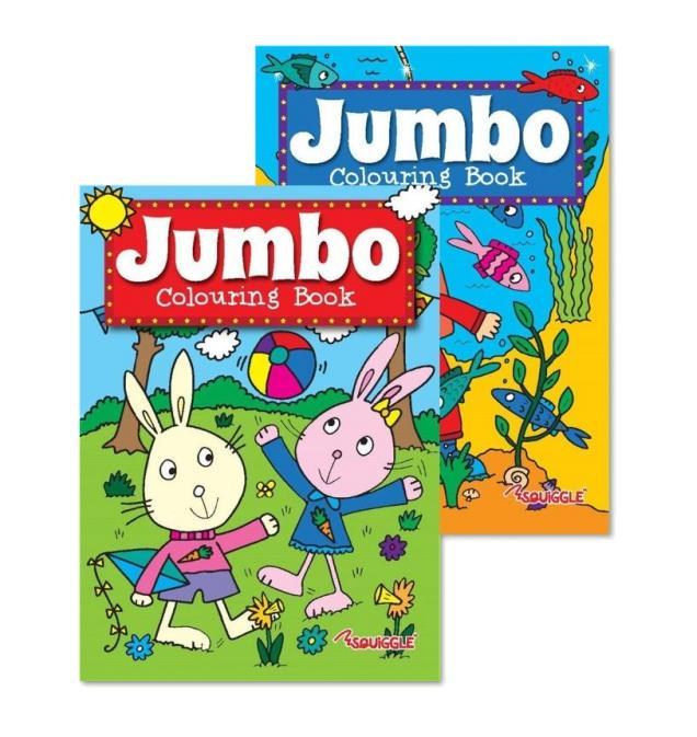 Jumbo Colouring Book Assorted Designs P2153 (Parcel Rate)