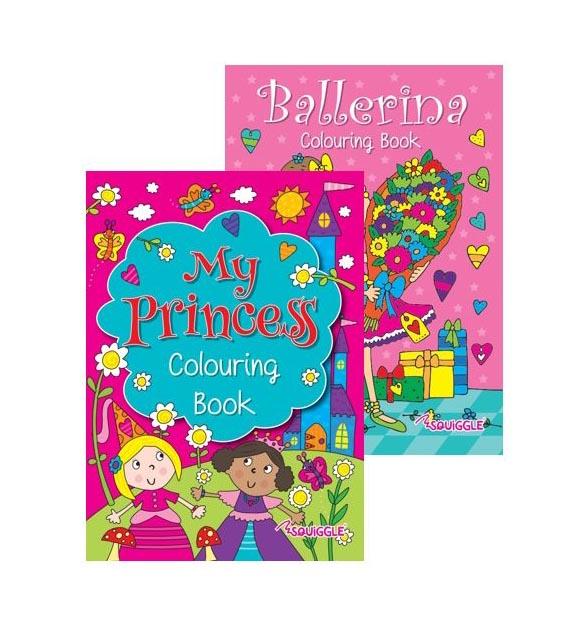 Ballerina / Princess Colouring Book Assorted Designs P2808 (Parcel Rate)