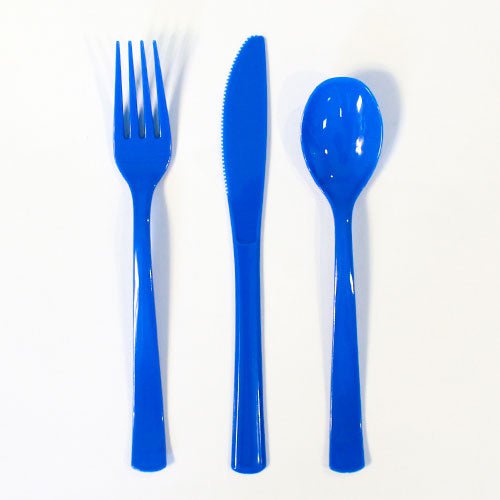 Disposable Plastic Cutlery Set Assorted Colours 90059 (Parcel Rate)