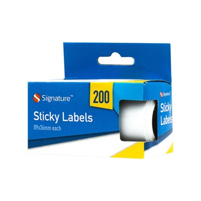 Sticky Labels 200 Labels 89 x 36mm 962532 / 320763 A  (Parcel Rate)