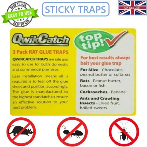 QuickCatch Rat & Mouse Glue Boards Poison Free 32 x 22 cm 900023 / TR003 (Parcel Rate)