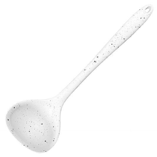 Silicone Ladle 8.5 x 29.5 cm Speckled White 10245 (Parcel Rate)