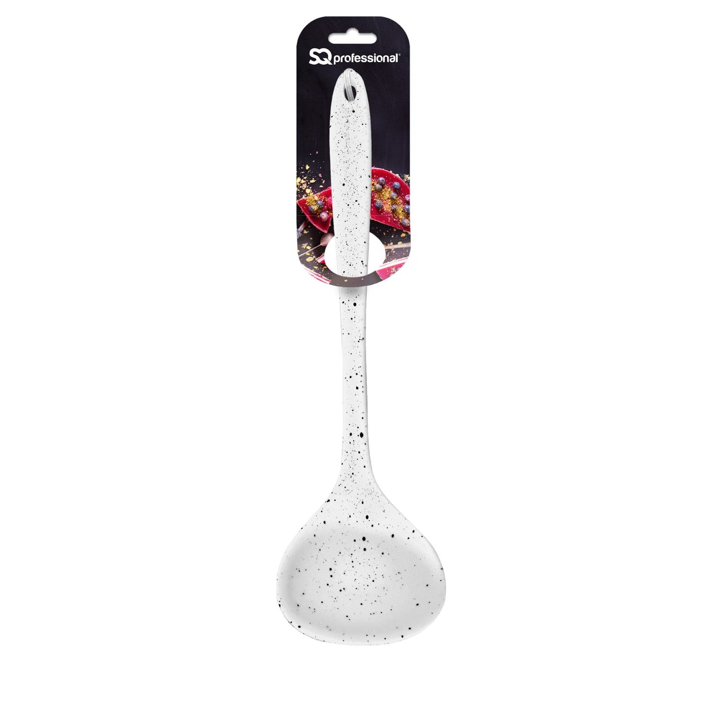 Silicone Ladle 8.5 x 29.5 cm Speckled White 10245 (Parcel Rate)