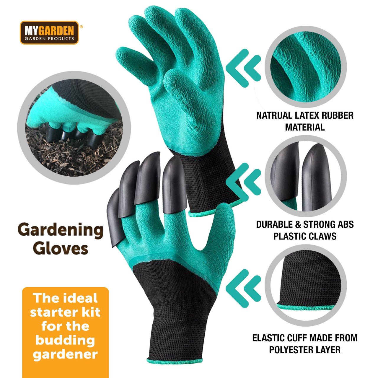 Garden Claw Gloves and Gardening Tool Set 1111 (Parcel Rate)