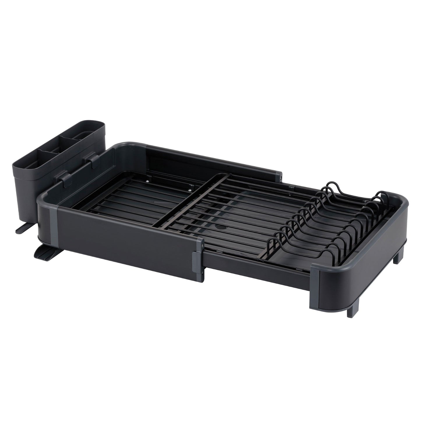 SQ Professional Durane Aluminium Expandable Dish Drainer 43-61 x 30 x 14.5 cm Black 11300 (Big Parcel Rate)