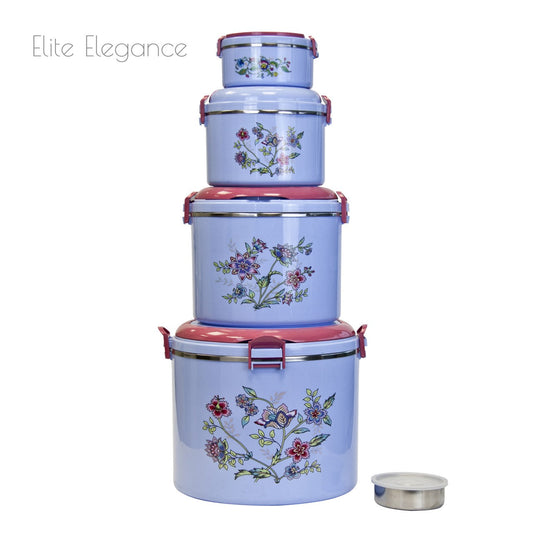 SQ Elite Elegance Insulated Hot Pot Set 5pc Blue 0.3-0.6-2.5-6-15L 2322 (Big Parcel Rate)