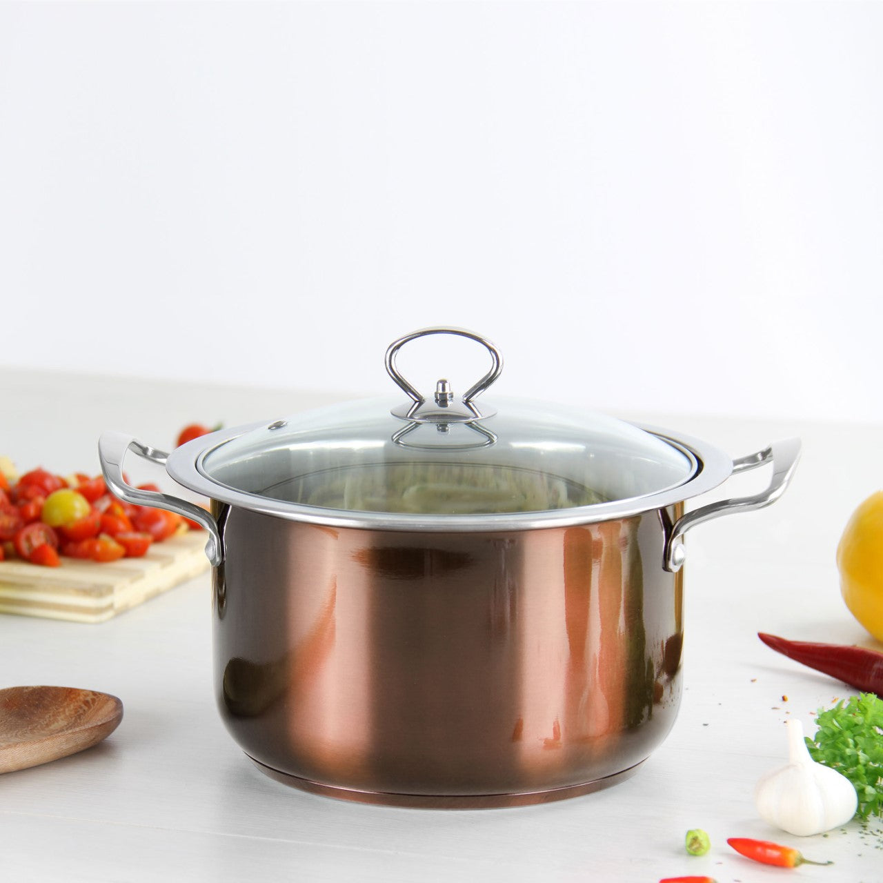 SQ Professional Gems Stainless Steel Stockpot Set of 4 Axinite 18-20-22-24cm 9583 (Big Parcel Rate)