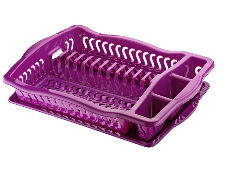 Kitchen Dish Cutlery Drainer With Tray Assorted Colours ASD005 (Parcel Rate)