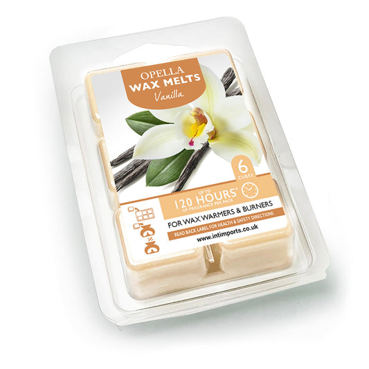 Opella Wax Melts 6 Cubes Scented Vanilla 7 x 10cm CDWXSV (Parcel Rate)